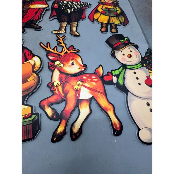 Christmas Yard Signs 8 Pieces Vintage Style 14" Tall With Prop Sticks READ - Picture 4 of 12